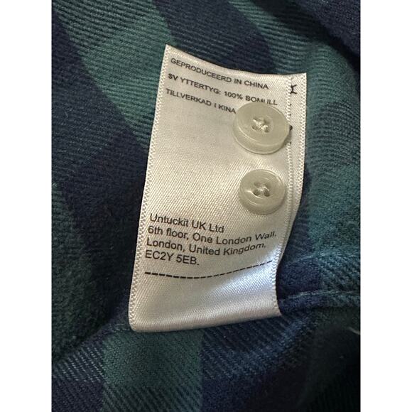 UNTUCKit Mens Vigouroux WF Flannel Button Up Long Sleeve Shirt Size Large - Picture 7 of 9